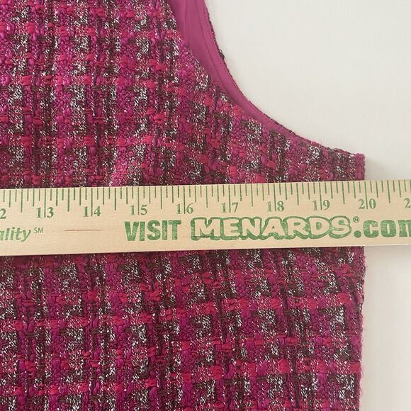 J. Crew Tweed Dress Sleeveless Pink Brown Career Party Cocktail Barbie Colorful - Picture 13 of 16